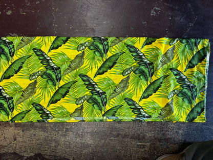 Yellow & Green Ei Lava Lava Sarong – 70"x44" Soft Poplin | Medium Weight | Unisex Pareo Wrap | Handmade in USA  | Gtex Fabrics