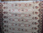 Floral 54" Vinyl Table Cover Fabric – Elegant Design, Lined, Red & White - By The Yard (No Felt Back) | Gtex Fabrics