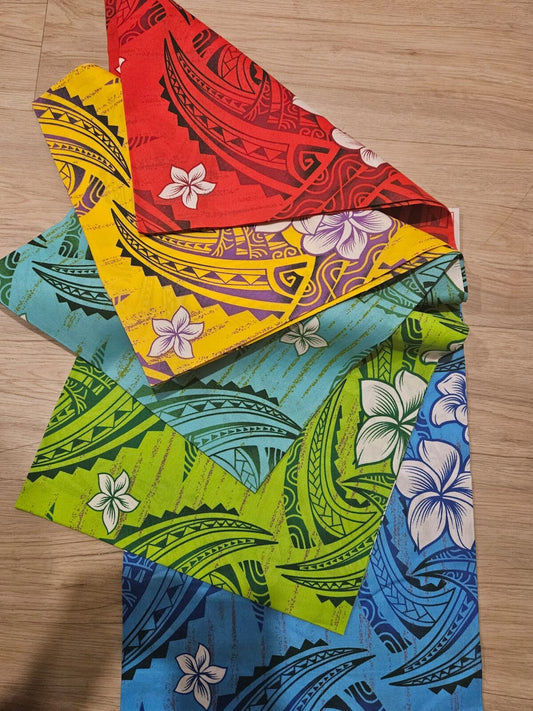 Polynesian Elegance: 36" Polyester Fabric with Poly Cotton Feel– Hawaiian and Floral Fusion- Made In Thailand - Low Price - Roll Wholesale  | Gtex Fabrics