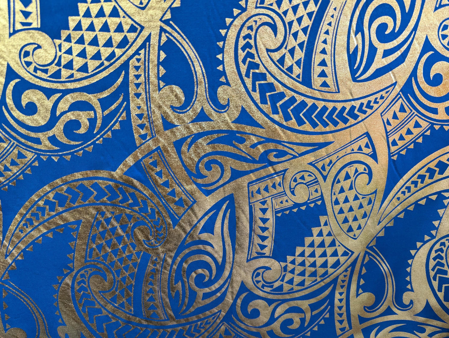 GTEX Collection - Traditional Polynesian Samoan Tongan Hawaiian Tattoo Hologram Foil Fabric | 58" Assorted Color Foil Fabric (Non-Stretch) | Gtex Fabrics