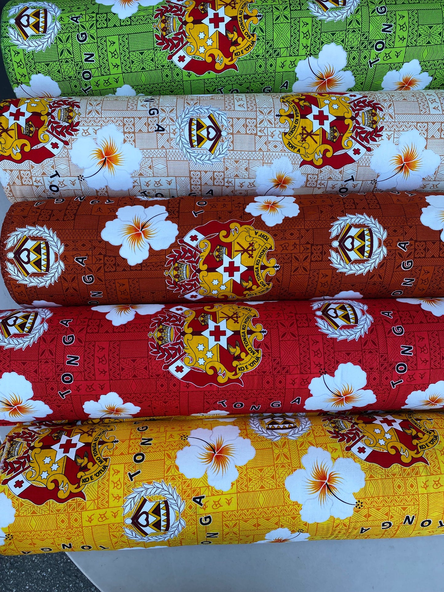 GTEX Collection B600 - Polynesian Tapa Fabric, Island Fabric, High Quality Vibrant New Design, Tonga Island Fabric, Seal of Tonga, Tradition | Gtex Fabrics