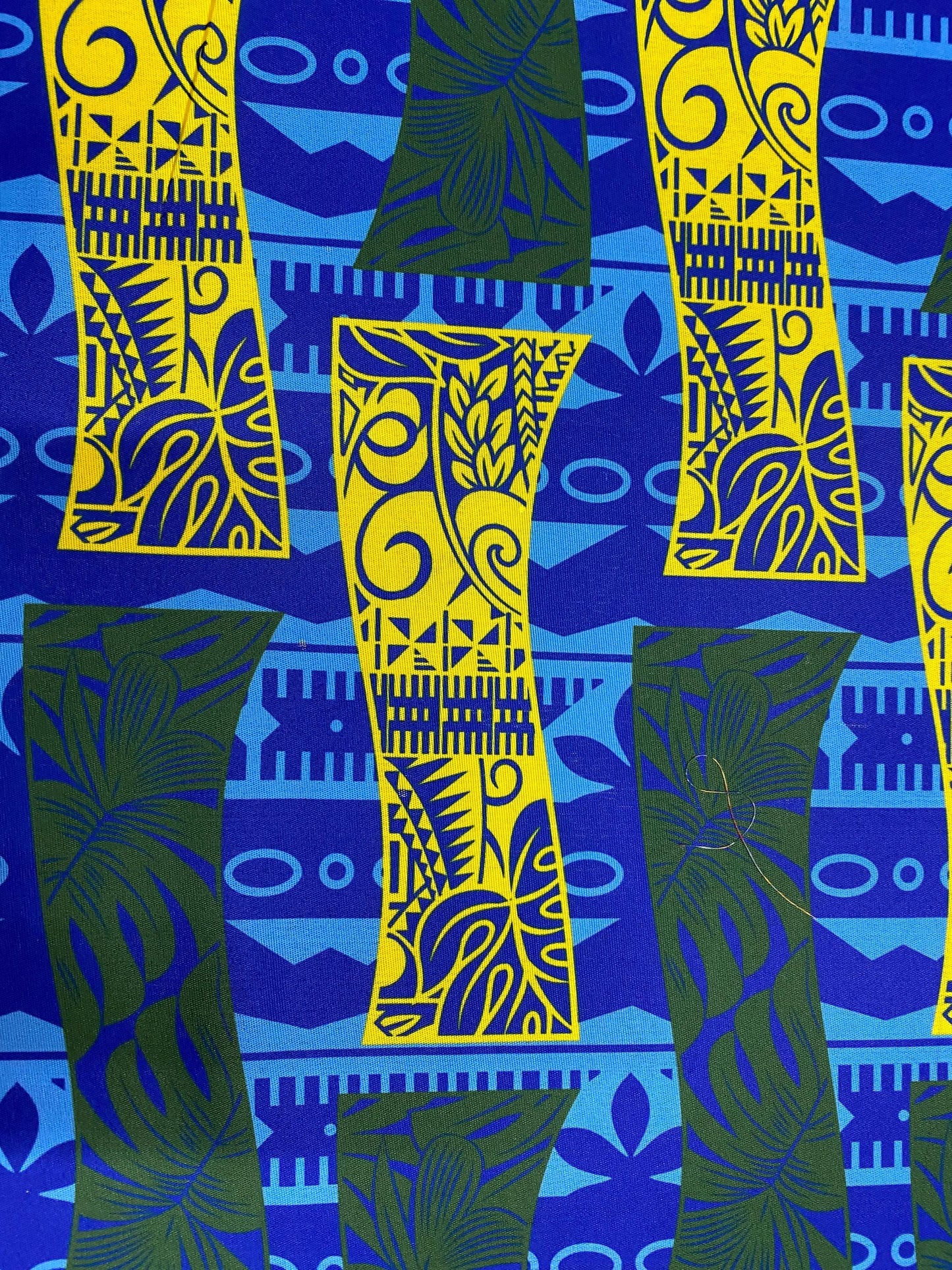 Polynesian Tapa Print, Tribal, Block Print, Polyester Fabric 45" - HD Design Island Fabric | Gtex Fabrics