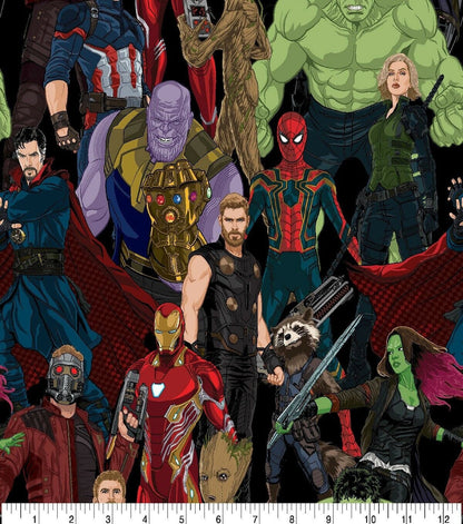 Marvel Comic’s Avengers End Game 100% Cotton Fabric HD Licensed High Quality  | Gtex Fabrics