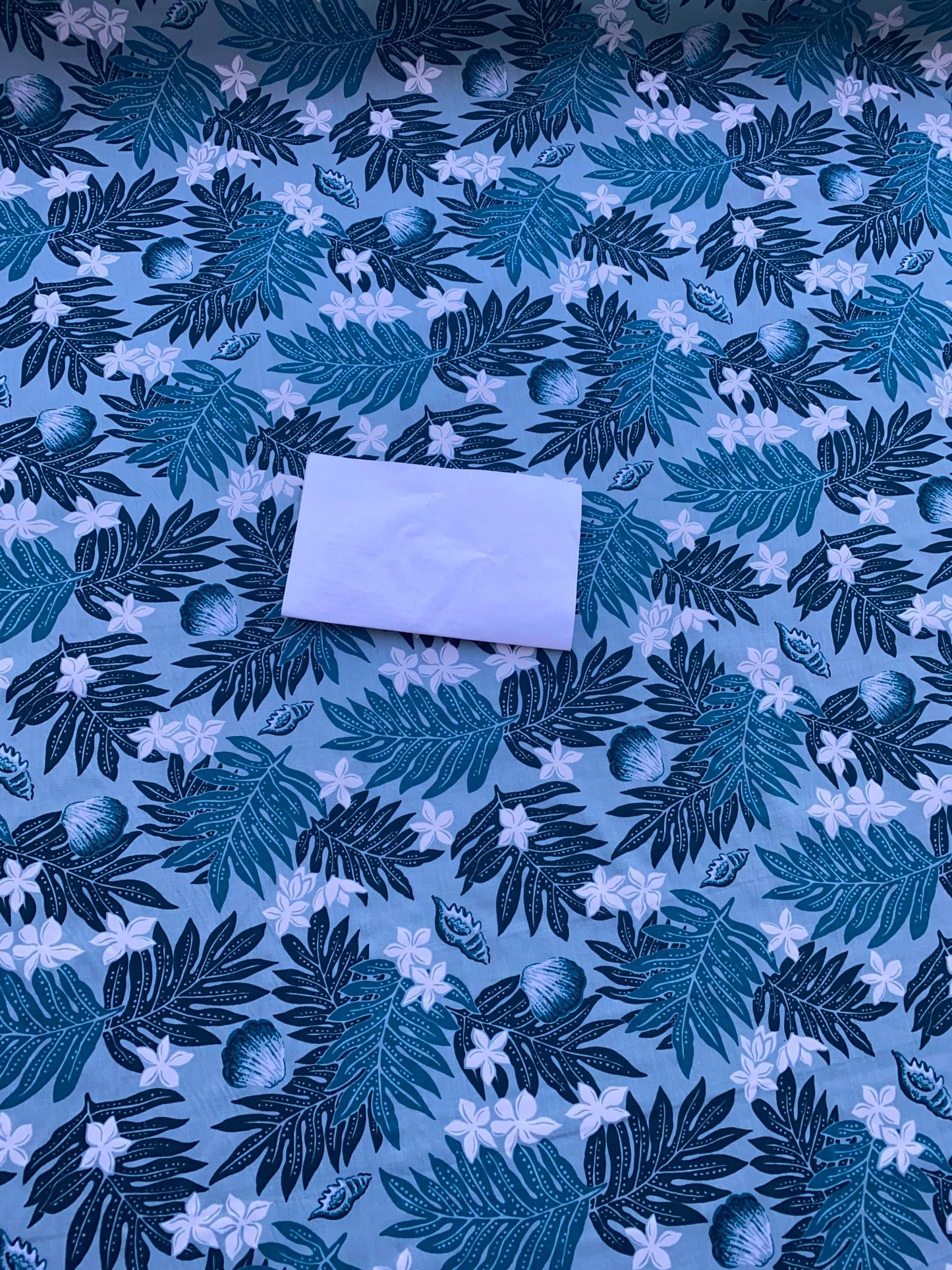 Polynesian Cotton Fabric by the Yard – Turquoise & Aqua Hawaiian Floral Print – 100% Cotton Island Fabric, 45" Wide – Tropical Design | Gtex Fabrics