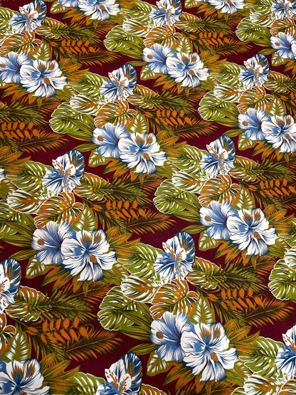 Polynesian Tapa Fabric - Tribal Hawaiian Cute and Unique Fabric Design - Sold by the Yard - Luxury Rayon Quality 45" | Gtex Fabrics
