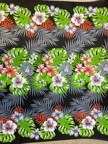New Aloha Print - Tropical Polynesian Hawaiian Fabric by The Yard or Roll 45" Wide | Gtex Fabrics