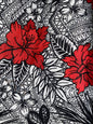 Hawaiian Print Luau Floral Tribal Tattoo Design Polyester Fabric 60” Sold By The Yard   | Gtex Fabrics
