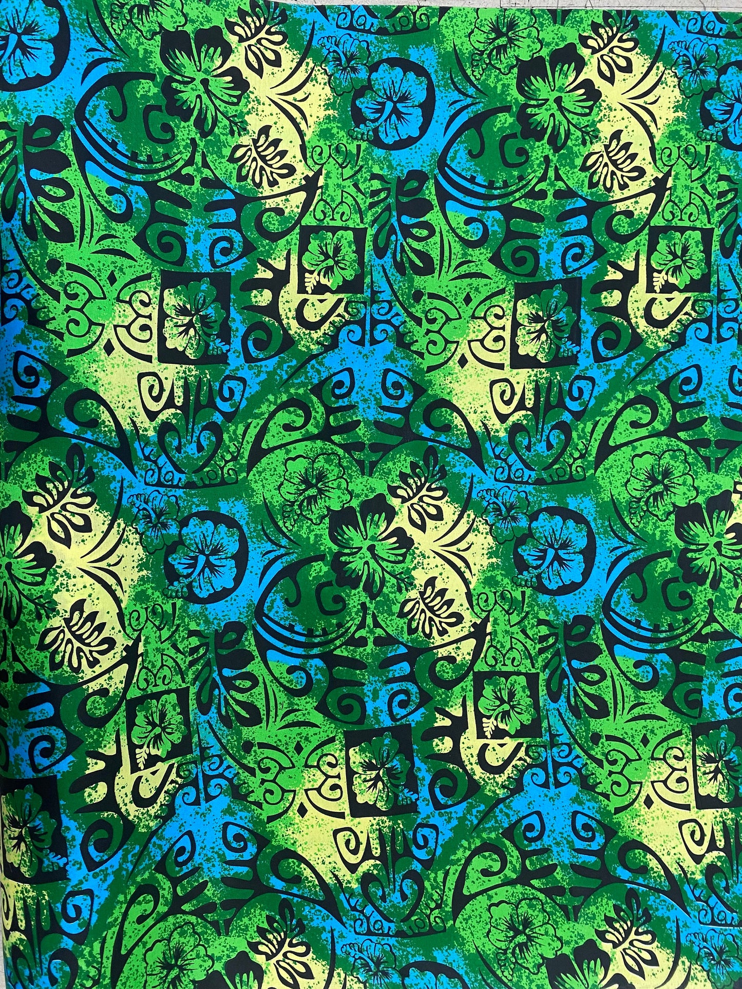 NEW! Polynesian Elegance: 36" Polyester Fabric with Poly Cotton Feel– Tribal and Floral Fusion- Made In Thailand - Low Price - Wholesale " | Gtex Fabrics