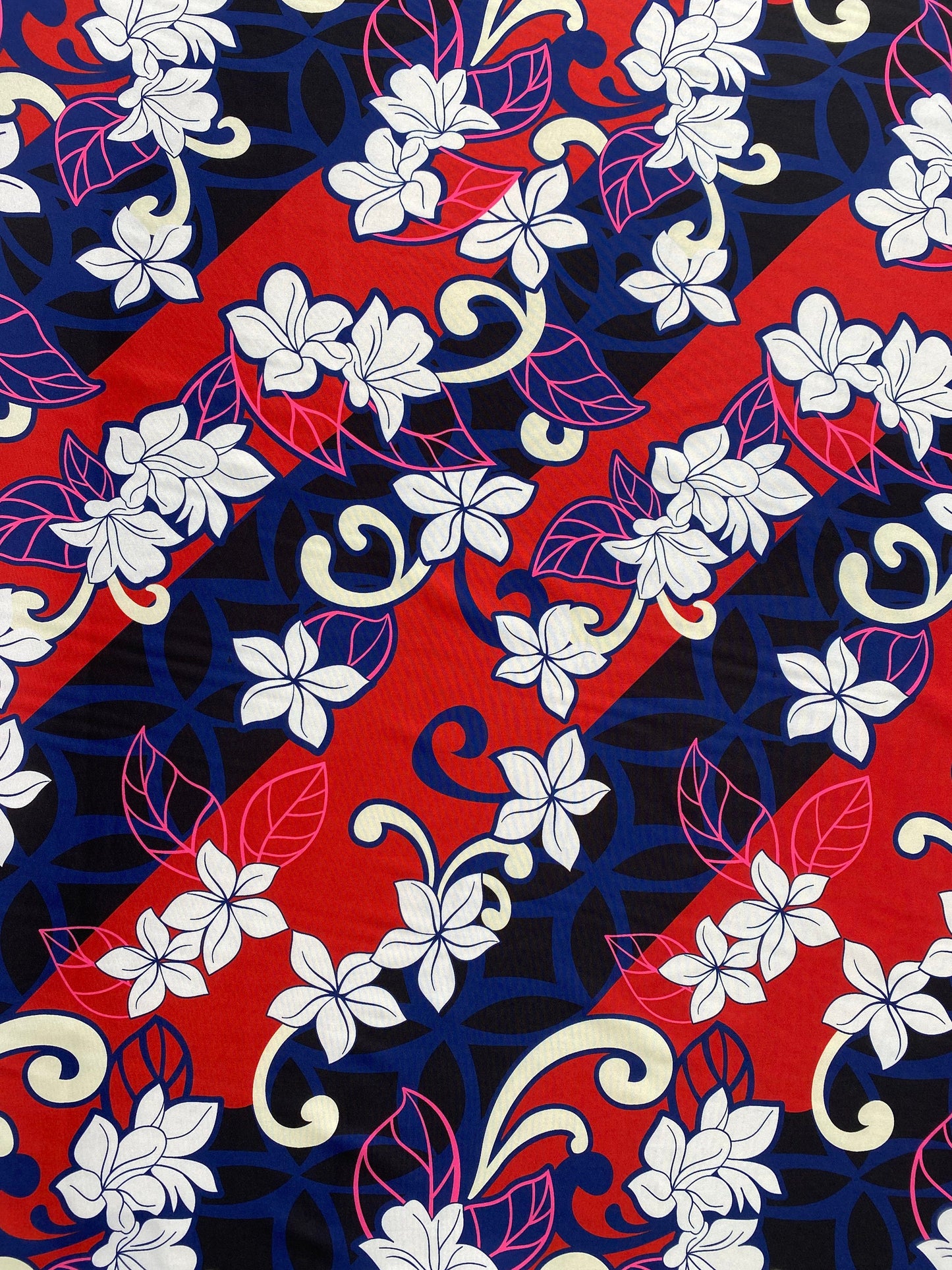 Hawaiian Tropical Hibiscus Polynesian Fabric - Peach Skin Fabric- by the Yard 58" Wide - New Design - Island Fabric 101 | Gtex Fabrics