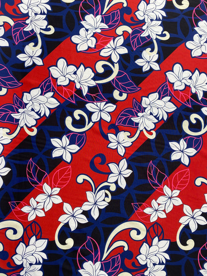Hawaiian Tropical Hibiscus Polynesian Fabric - Peach Skin Fabric- by the Yard 58" Wide - New Design - Island Fabric 101 | Gtex Fabrics
