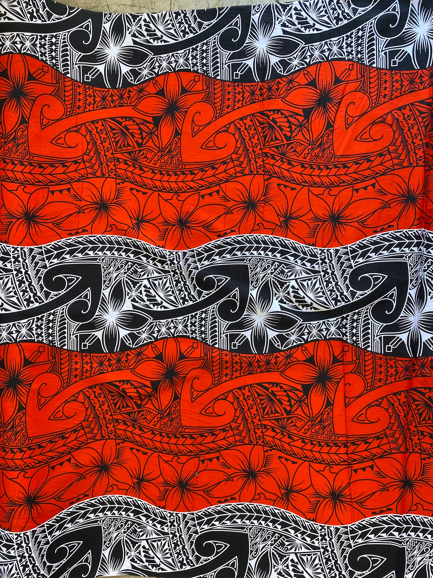 GTEX Collection - Polynesian Fabric -Tribal Tattoo and Floral Design, Island Fabric - Sold by the Yard - 100% Cotton Fabric 45" - New Design  | Gtex Fabrics