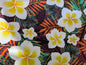 Polynesian Elegance 36" Polyester Fabric – Tropical Floral Fusion, Poly Cotton Feel – Roll/Bolt – Made in Thailand  | Gtex Fabrics