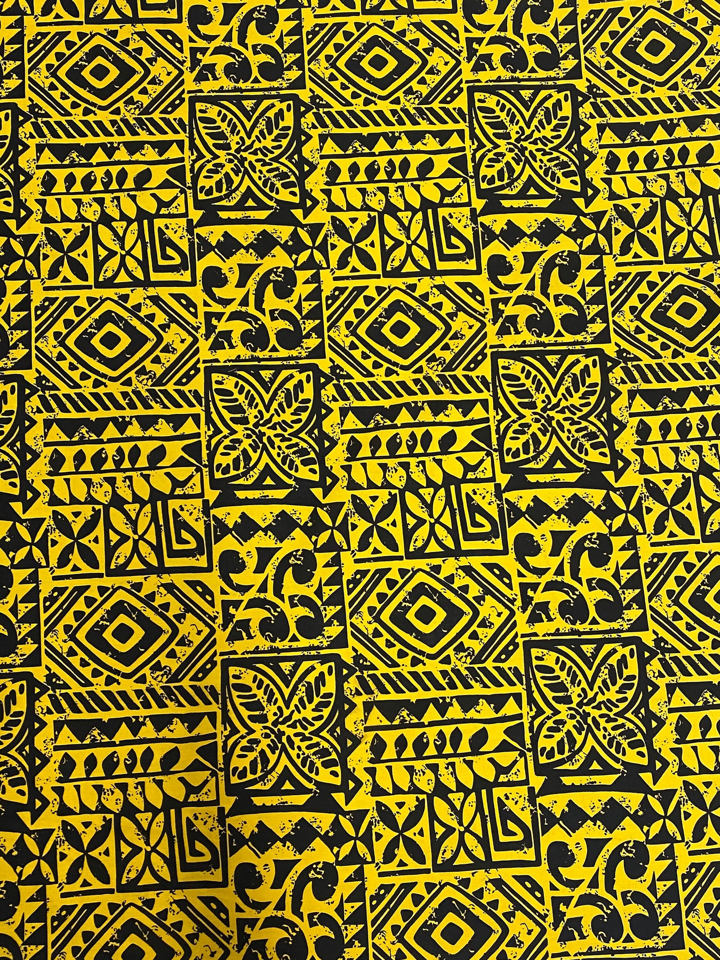 Polynesian Fabric -Tapa Fabric, Block Print, Tribal, Samoan, Fiji, Island Fabric - Sold by the Yard -100% Cotton Lt Bark Cloth -Doby Cotton  | Gtex Fabrics