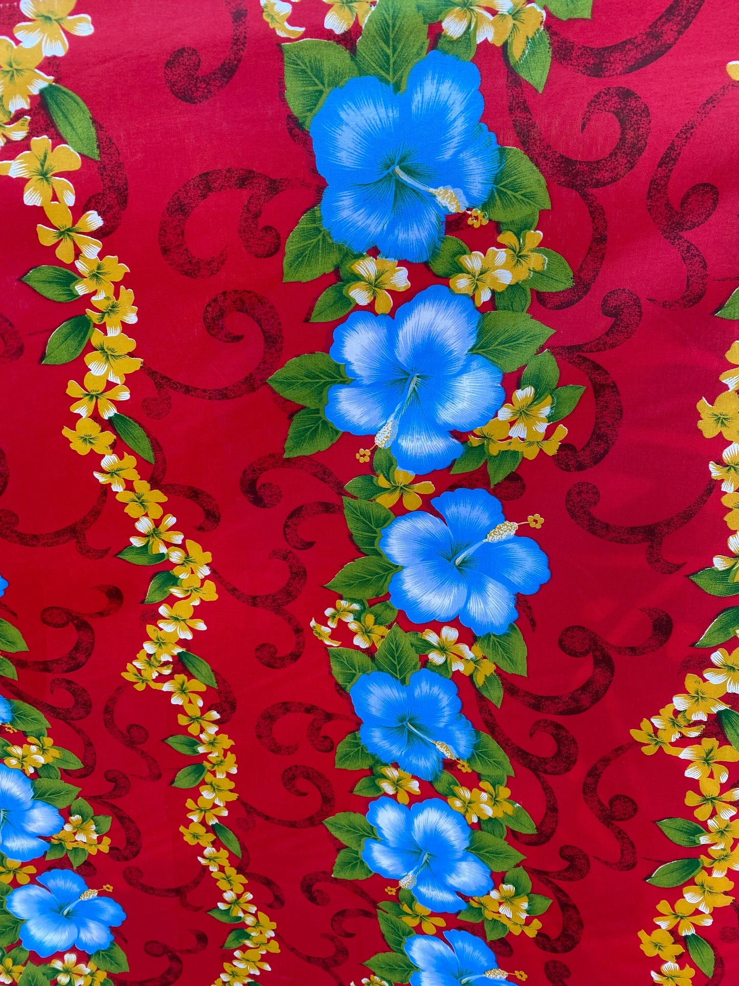 Hawaiian Print Luau Floral Hibiscus Fabric 45" Sold By The Yard  | Gtex Fabrics