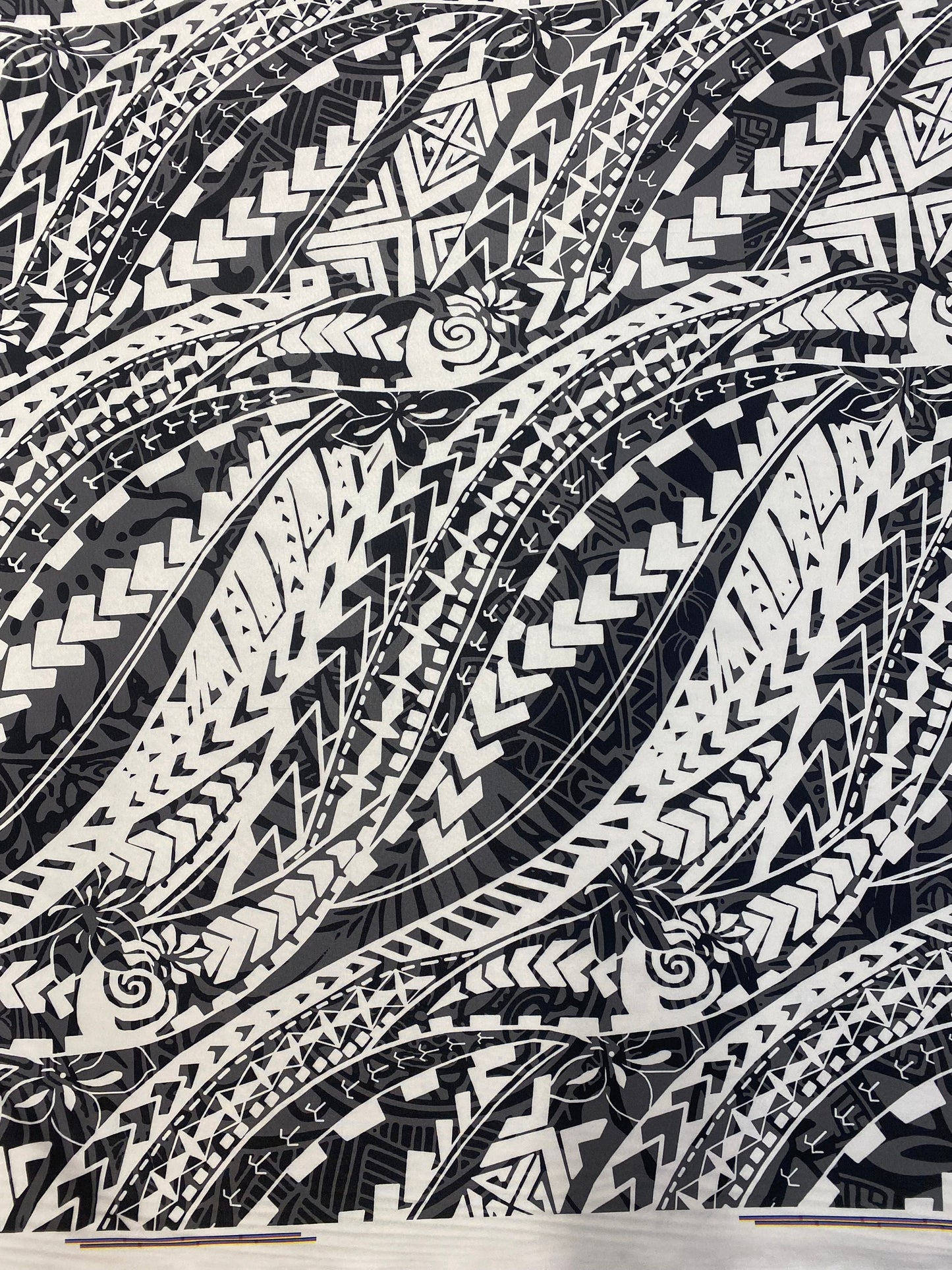 GTEX Collection - Polynesian Fabric -Tactical Tribal Tattoo Design, Island Fabric - Sold by the Yard - FDY Peachskin Fabric 58" - New Design | Gtex Fabrics