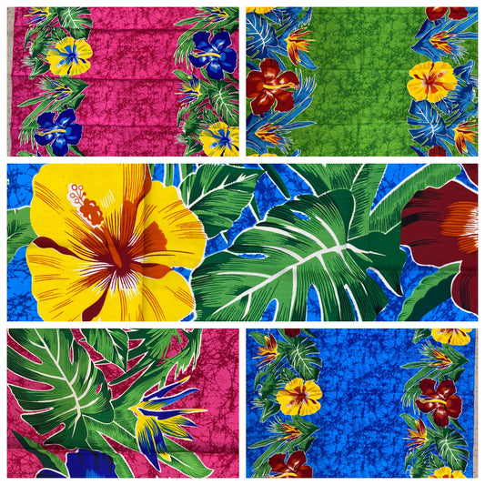 High-Quality Soft Lightweight Hawaiian Ei Lava Lava Sarong Pareo Wrap – Made in India – Perfect for Any Occasion -Large  70" x 44"  | Gtex Fabrics