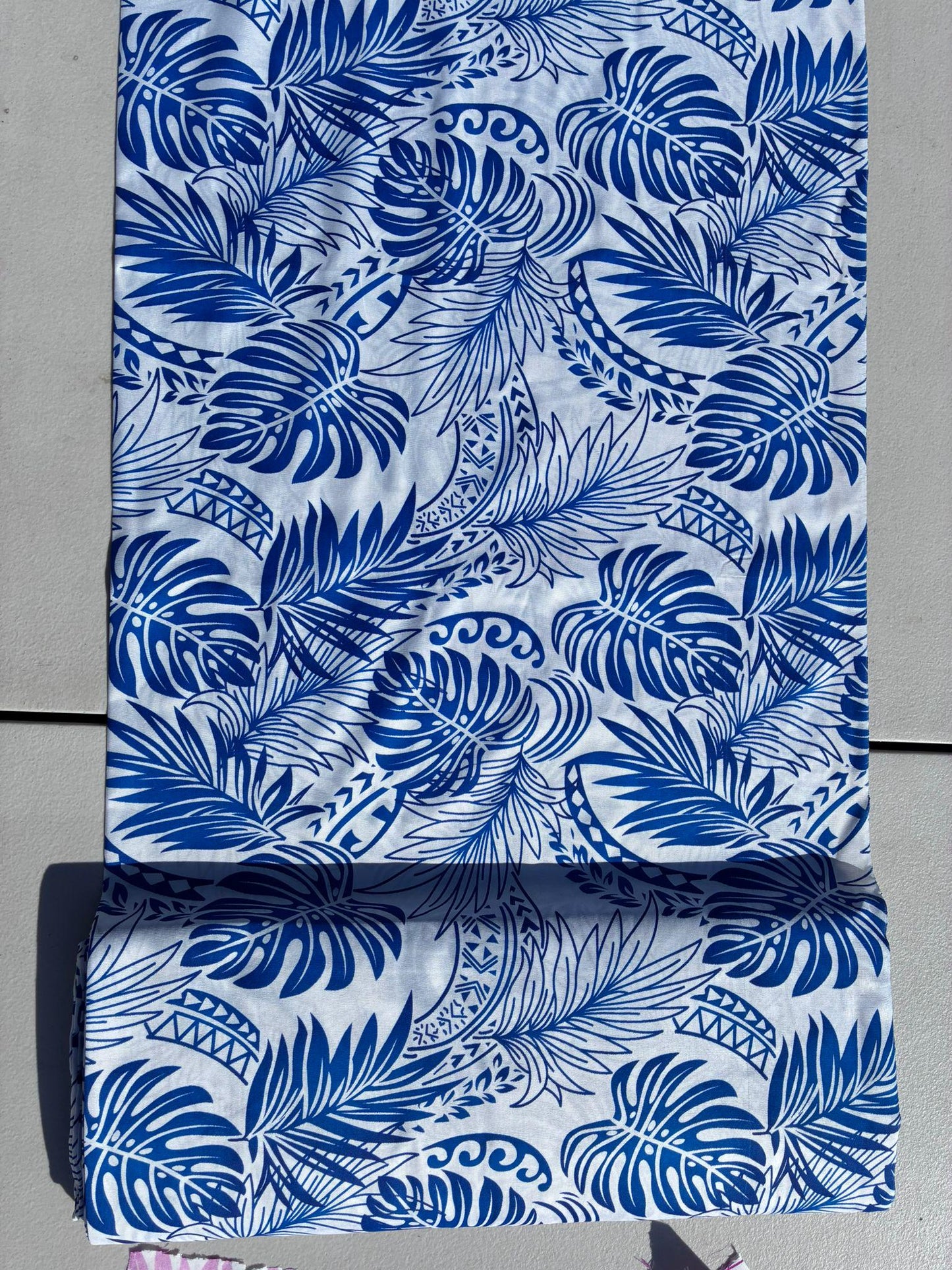 Gtex Collection- Polynesian Elegance: 36" Polyester Fabric with Poly Cotton Feel – Monstera Plant Design - Vibrant Colors - Wholesale Price | Gtex Fabrics