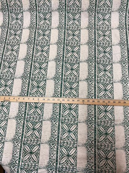 Polynesian Fabric, Tapa Block Print Design, Island Fabric - Sold by the Yard - Polyester Fabric 45" - Vintage Colors - POLY100