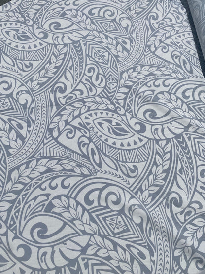 GTEX Collection - Polynesian Fabric - Tribal Tattoo Fabric - Sold by the Yard - Poly Cotton Poplin 58" Wide - Soft & Breathable Fabric   | Gtex Fabrics