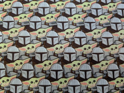 Disney Star Wars - Mandalorian The Child Baby YODA Toss 100% Quilting Cotton Fabric by The Yard | Gtex Fabrics