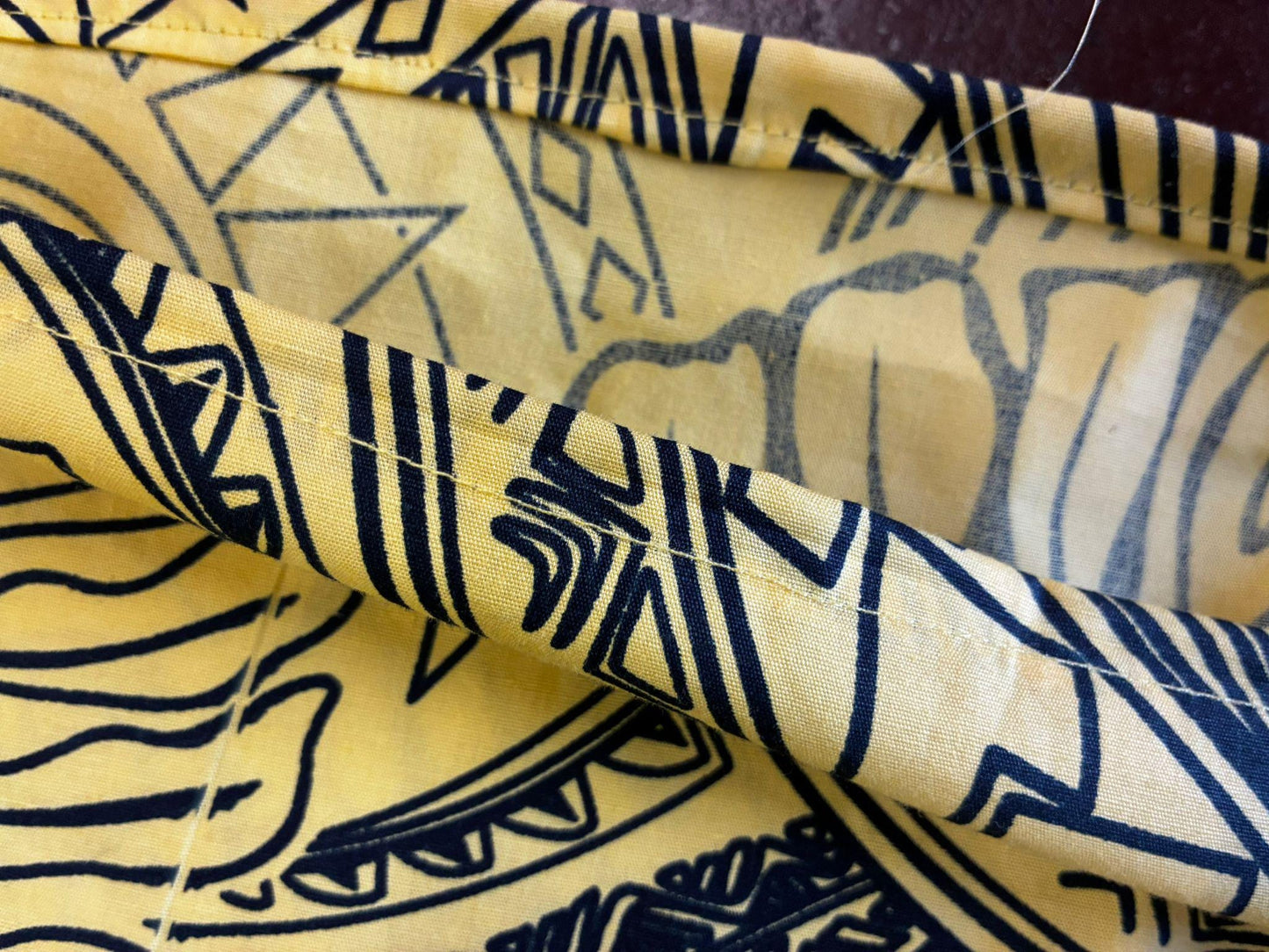 Tropical Yellow Ei Lava Lava Sarong – Soft Poly Cotton | Handmade in USA | Unisex Wrap 70"x44" | Island Pareo for Any Occasion  | Gtex Fabrics