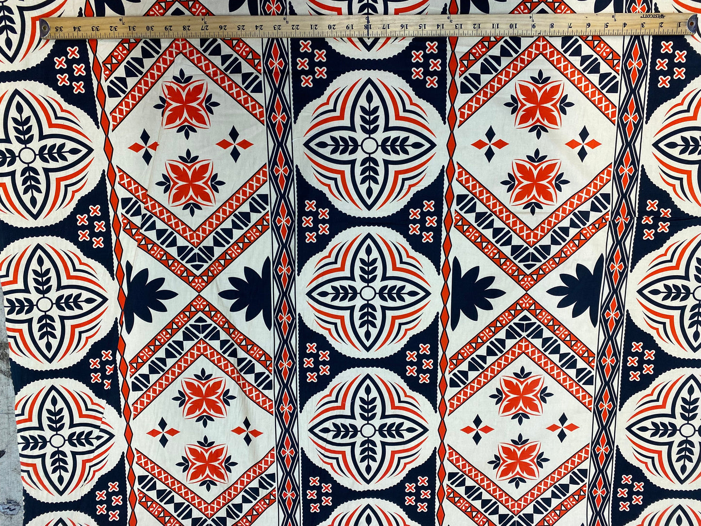 Fiji Islander Fabric 100% Cotton Tapa Print Fabric – 45" Wide, Sold by the Yard | Featuring Polynesian, Micronesian, and Melanesian Designs " | Gtex Fabrics