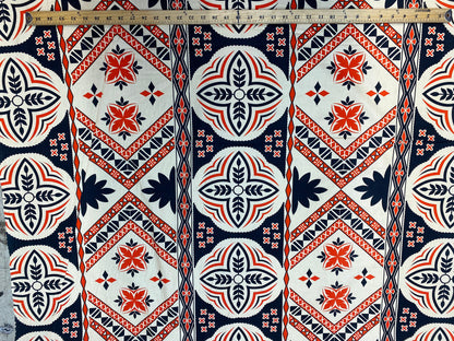 Fiji Islander Fabric 100% Cotton Tapa Print Fabric – 45" Wide, Sold by the Yard | Featuring Polynesian, Micronesian, and Melanesian Designs " | Gtex Fabrics