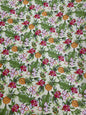 Hawaiian Print Luau Floral Pineapple Toss 100% Cotton Fabric 45" Island Print Sold By The Yard or Choose Length   | Gtex Fabrics