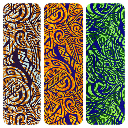 Polynesian Fabric -Tapa Fabric, Block Print, Tribal, Samoan, Fiji, Island Fabric - Sold by the Yard -100% Cotton Lt Bark Cloth -Doby Cotton   | Gtex Fabrics