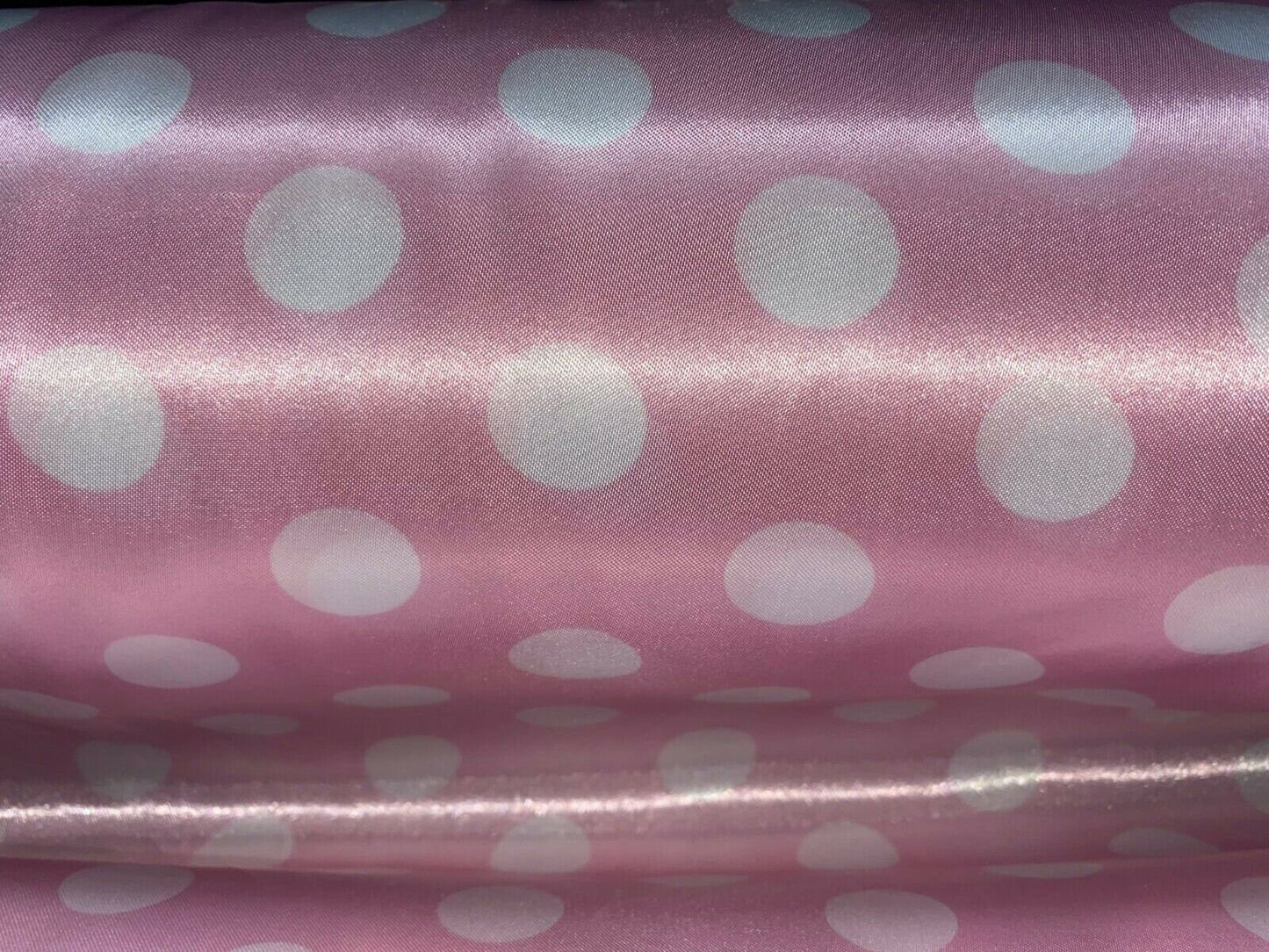 Polka Dot Tablecloth Drapery Apparel Fabric, Printed Charmeuse Satin 60" 100% Polyester Sold By The Yard | Gtex Fabrics