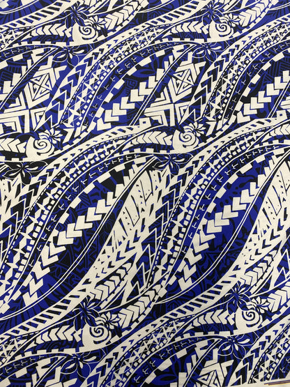 GTEX Collection - Polynesian Fabric -Tactical Tribal Tattoo Design, Island Fabric - Sold by the Yard - FDY Peachskin Fabric 58" - New Design | Gtex Fabrics