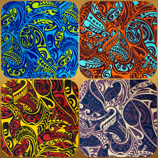 Polynesian Fabric -Tapa Fabric, New Design, Tribal, Samoan, Fiji, Island Fabric - Sold by the Yard -100% Cotton Lt Bark Cloth -Doby Cotton   | Gtex Fabrics