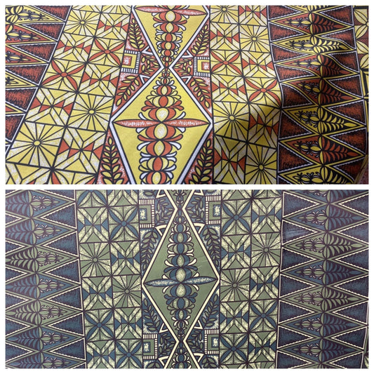 Polynesian Tongan Print, Tribal, Block Print, Polyester Fabric 45" - HD Design Island Fabric | POLY111 | Gtex Fabrics