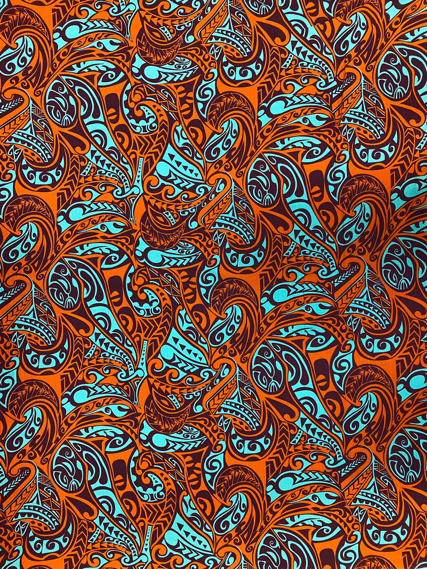 Polynesian Fabric -Tapa Fabric, New Design, Tribal, Samoan, Fiji, Island Fabric - Sold by the Yard -100% Cotton Lt Bark Cloth -Doby Cotton   | Gtex Fabrics