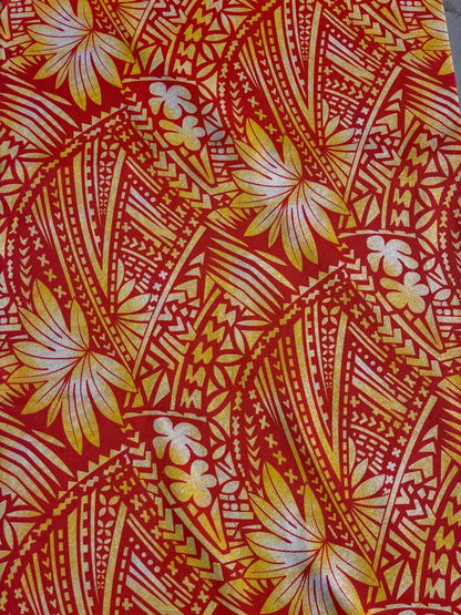 Roll, Bolt - Polynesian Elegance: 36" Polyester Fabric with Poly Cotton Feel– Tropical and Floral Fusion- Made In Thailand - Wholesale Price  | Gtex Fabrics