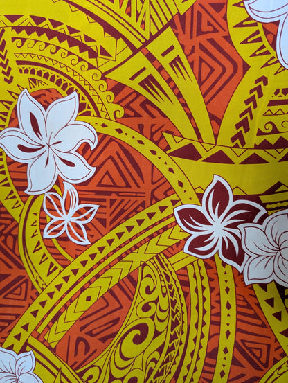 Gtex Collection – Polynesian Elegance Fabric | 36" Polyester with Soft Poly Cotton Feel – Tropical Floral Fusion | Wholesale | Gtex Fabrics