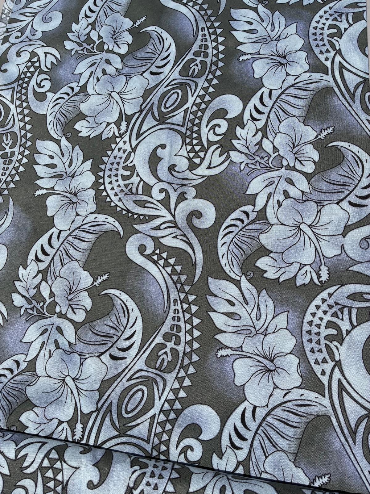 Roll, Bolt - Polynesian Elegance: 36" Polyester Fabric with Poly Cotton Feel– Tropical and Floral Fusion- Made In Thailand - Wholesale Price | Gtex Fabricss