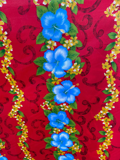 Hawaiian Print Luau Floral Hibiscus Fabric 45" Sold By The Yard  | Gtex Fabrics