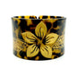 New Plumeria Floral Carved Acrylic Cuff Bracelets Bangles – Polynesian Island Tribal Jewelry – 2.75″ Diameter x 2″ Width | Gtex Fabrics