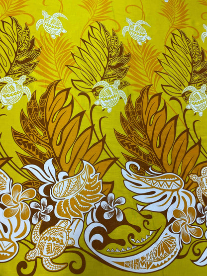 Polynesian Tapa Fabric - Tribal Hawaiian Cute and Unique Fabric Design - Sold by the Yard - Luxury Rayon Quality 45" | Gtex Fabrics