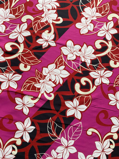Hawaiian Tropical Hibiscus Polynesian Fabric - Peach Skin Fabric- by the Yard 58" Wide - New Design - Island Fabric 101 | Gtex Fabrics