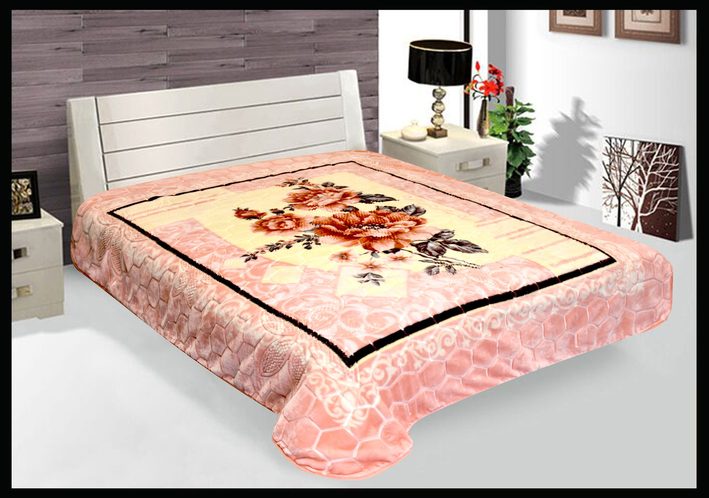 New Aloha Blanket by GTEX - 1-Ply High Quality HD Design 3-D Embossed Queen Size 77"  90" 4.5 LBS Korean Style Blanket Super Sot and Cozy " | Gtex Fabrics