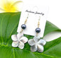 Polynesian Island Tropical Earring Set - Resin Embossed with Pearl - Design 102  | Gtex Fabrics