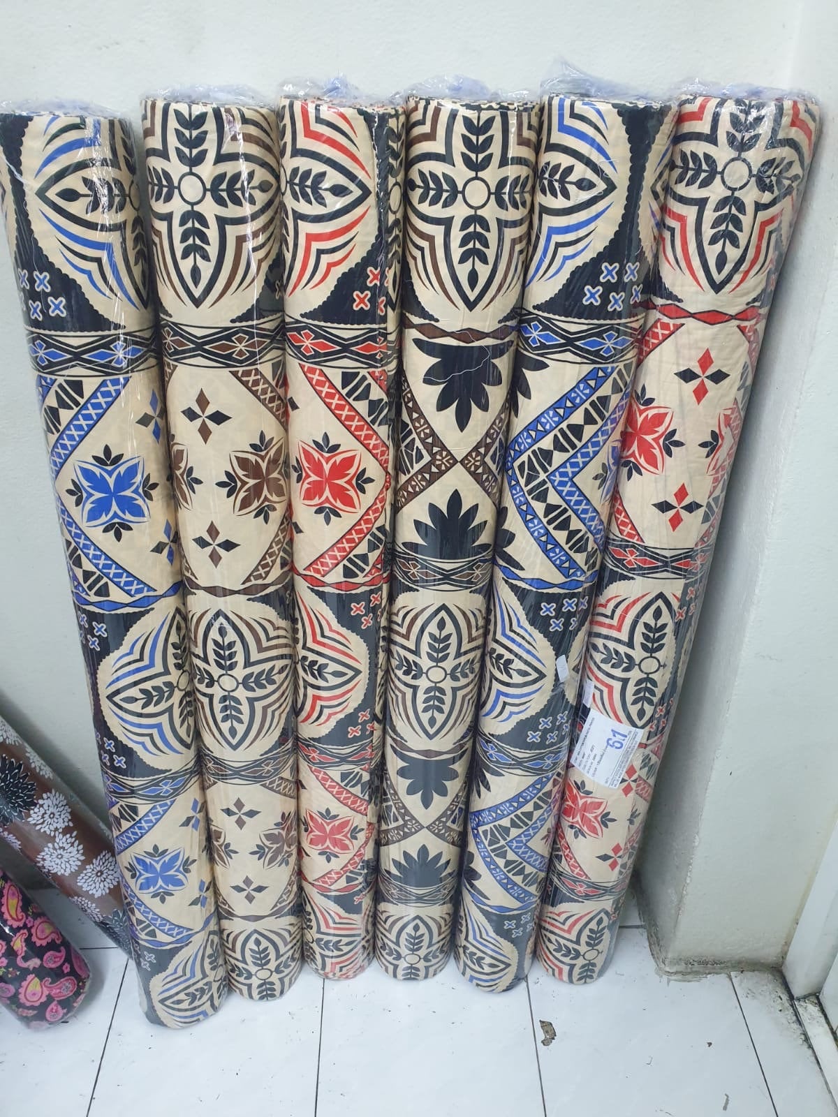 Fiji Islander Fabric 100% Cotton Tapa Print Fabric – 45" Wide, Sold by the Yard | Featuring Polynesian, Micronesian, and Melanesian Designs " | Gtex Fabrics