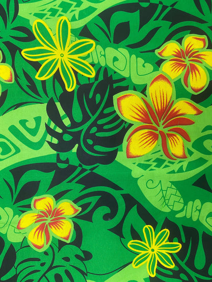 Roll, Bolt - Polynesian Elegance: 36" Polyester Fabric with Poly Cotton Feel– Tropical and Floral Fusion- Made In Thailand - Wholesale Price  | Gtex Fabrics