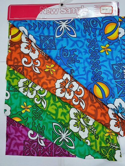 Roll, Bolt - Polynesian Elegance: 36" Polyester Fabric with Poly Cotton Feel– Tropical and Floral Fusion- Made In Thailand - Wholesale Price | Gtex Fabrics