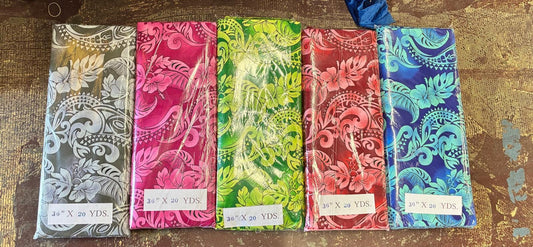Roll, Bolt - Polynesian Elegance: 36" Polyester Fabric with Poly Cotton Feel– Tropical and Floral Fusion- Made In Thailand - Wholesale Price | Gtex Fabricss