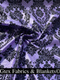 Royal Victorian Gothic Damask Taffeta Flocked Fabric for Dresses, Home Decor, Apparel, Curtains, ETC by the Yard (58") Soft Textured Damask | Gtex Fabrics