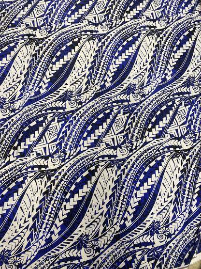 GTEX Collection - Polynesian Fabric -Tactical Tribal Tattoo Design, Island Fabric - Sold by the Yard - FDY Peachskin Fabric 58" - New Design | Gtex Fabrics