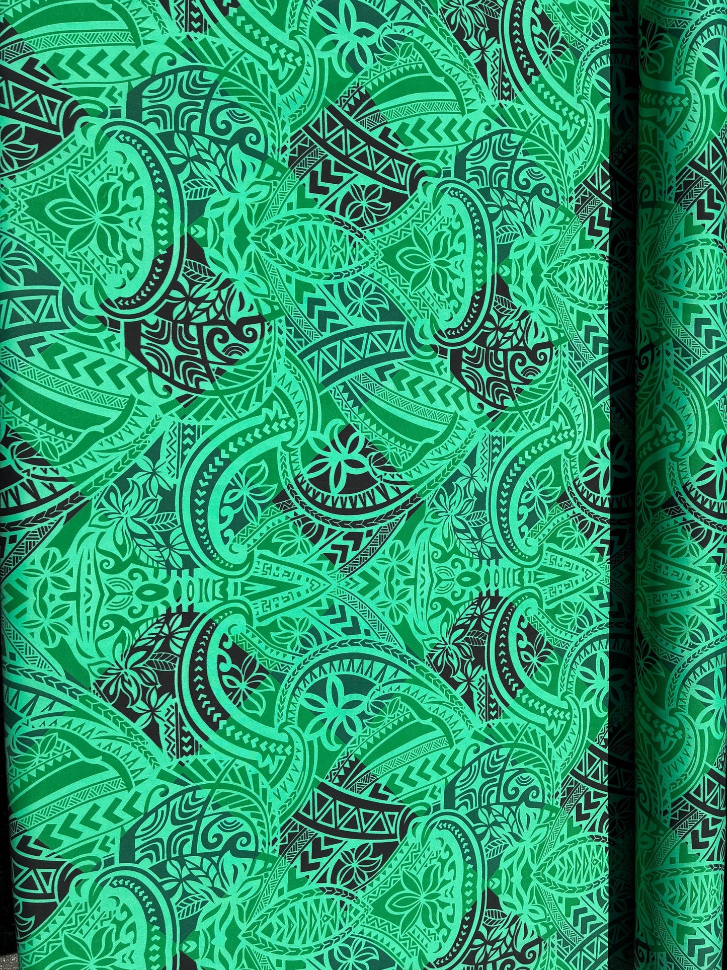Polynesian Tribal Fabric – Island Print | 45” Wide | Lightweight Poly Cotton Feel | 100% Polyester | Sold by Yard or Roll | Gtex Fabrics